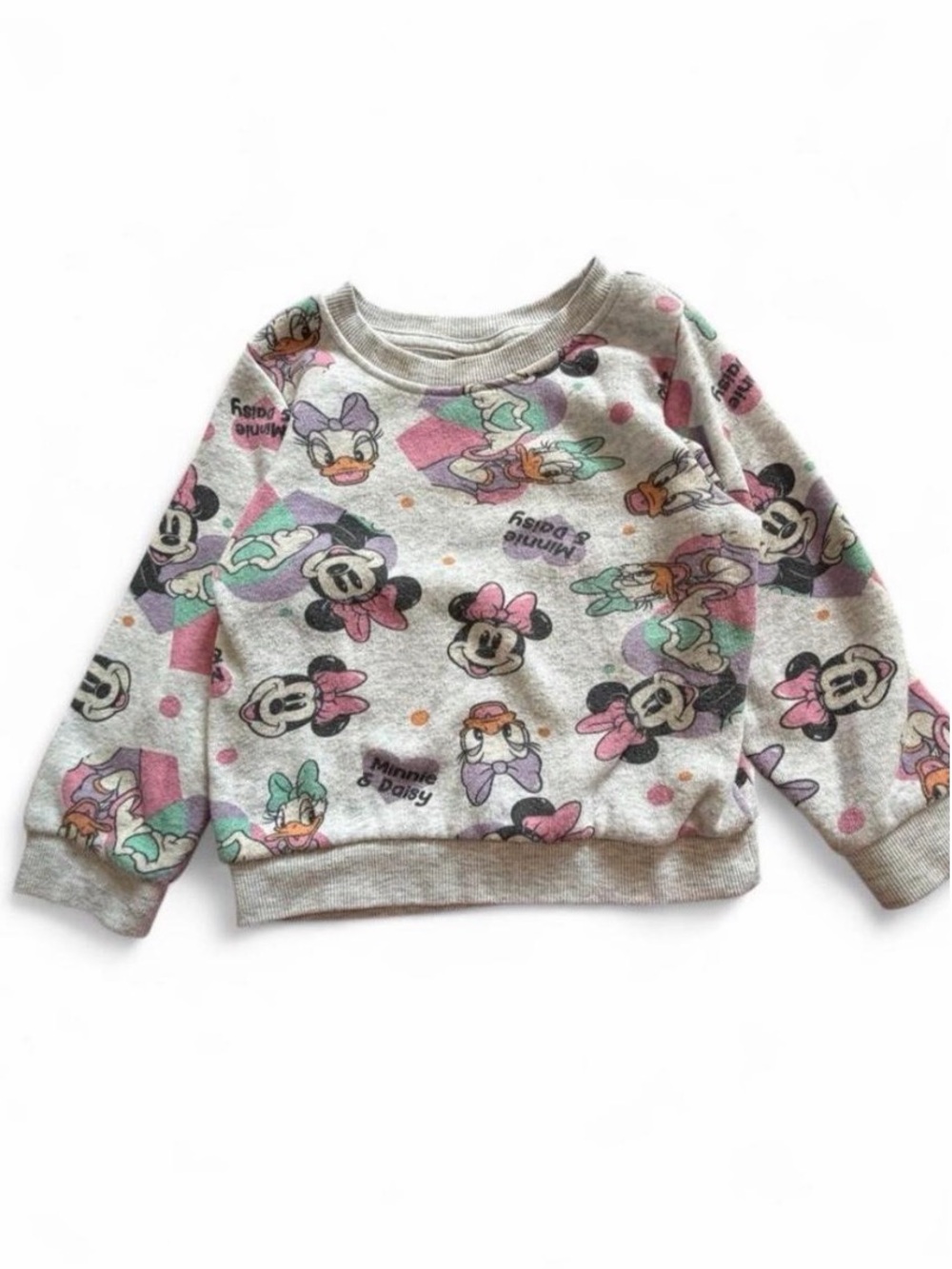 Disney Minnie Mouse & Daisy Duck All Over Print Sweatshirt Toddler Girls 2T